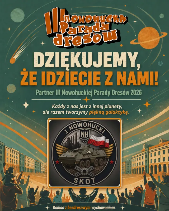 Nowa Huta galaktyka III parada dresow adam grzanka konferansjer prezenter nowohucki skot