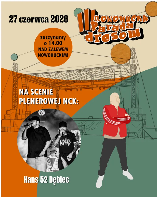 Nowa Huta artyści adam grzanka konferansjer prezenter parada dresów hans 52 dębiec