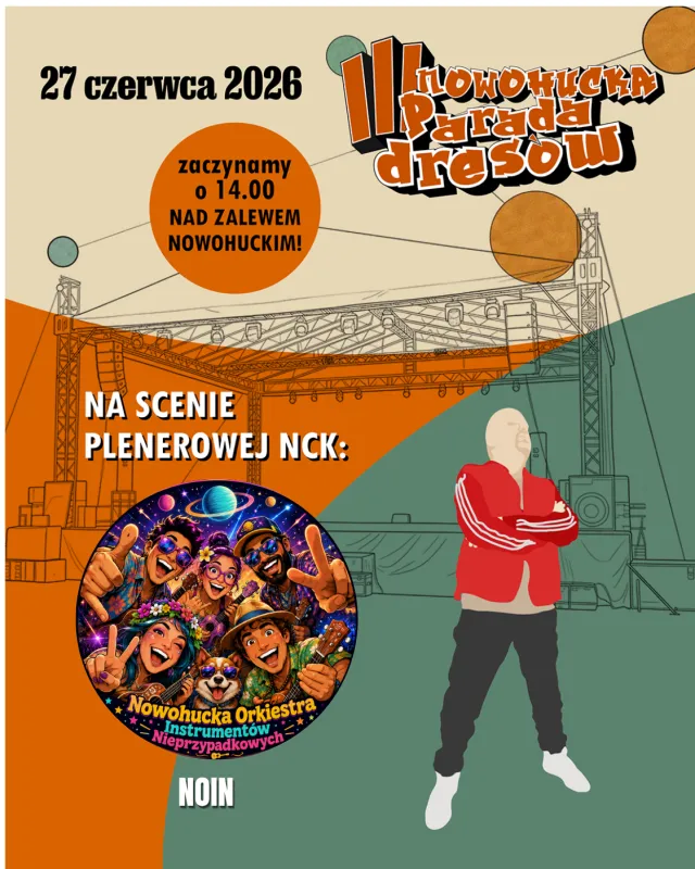 Nowa Huta artyści adam grzanka konferansjer prezenter parada dresów nowohucka orkiestra instrumentow nieprzypadkowych