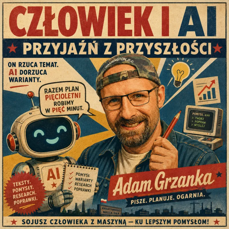 Konferansjer i AI IT Adam Grzanka prezenter Nowa Huta