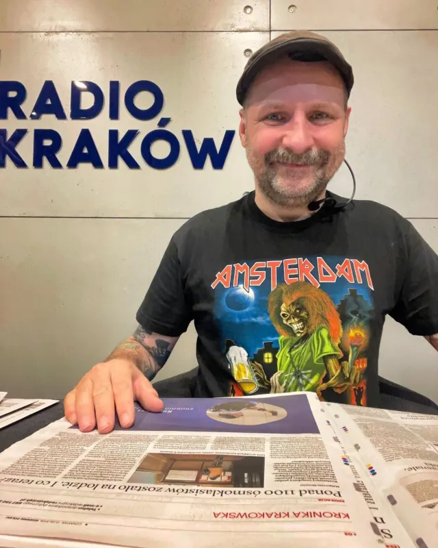Prezenter radiowy Adam Grzanka konferansjer Kraków Radio Kraków amsterdam