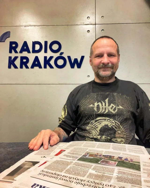 Prezenter radiowy Adam Grzanka konferansjer Kraków Radio Kraków nile